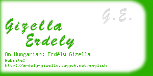 gizella erdely business card